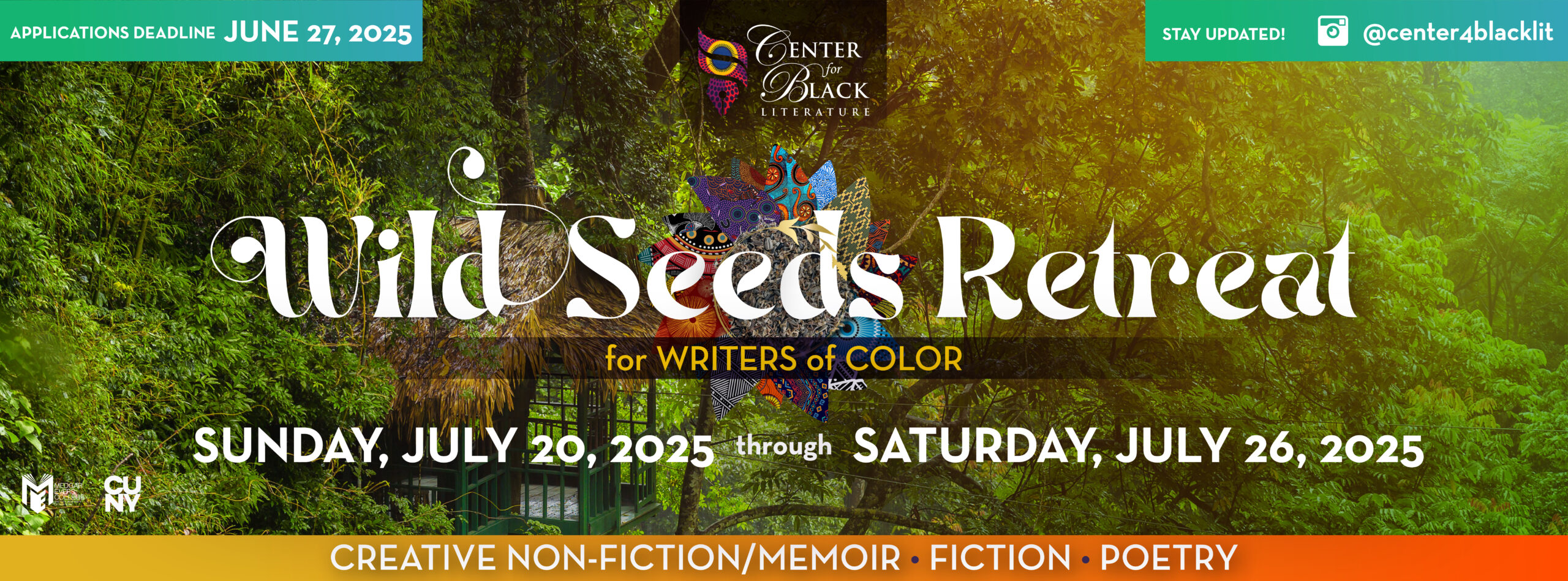 Wild Seeds Retreat for Writers of Color Summer 2025 web banner